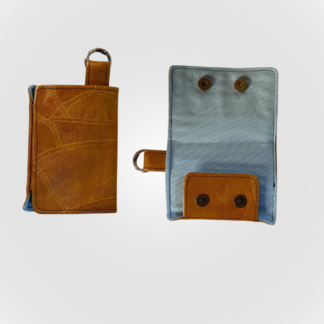 Brillenanhänger - Patchwork braun