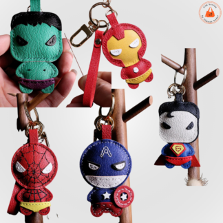 Echtleder Schlüsselanhänger - Superheroes